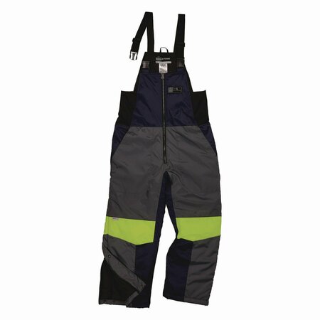 ERGODYNE N-Ferno 6477 Insulated Cooler Bib Overall, 3X-Large, Navy 41267